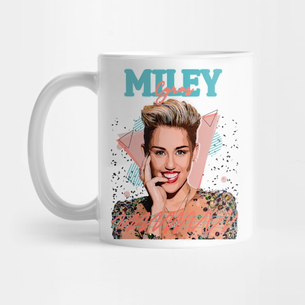 Miley Cyrus Party In the USA // Fan Art Retro Design // Vintage by Nandin Putri